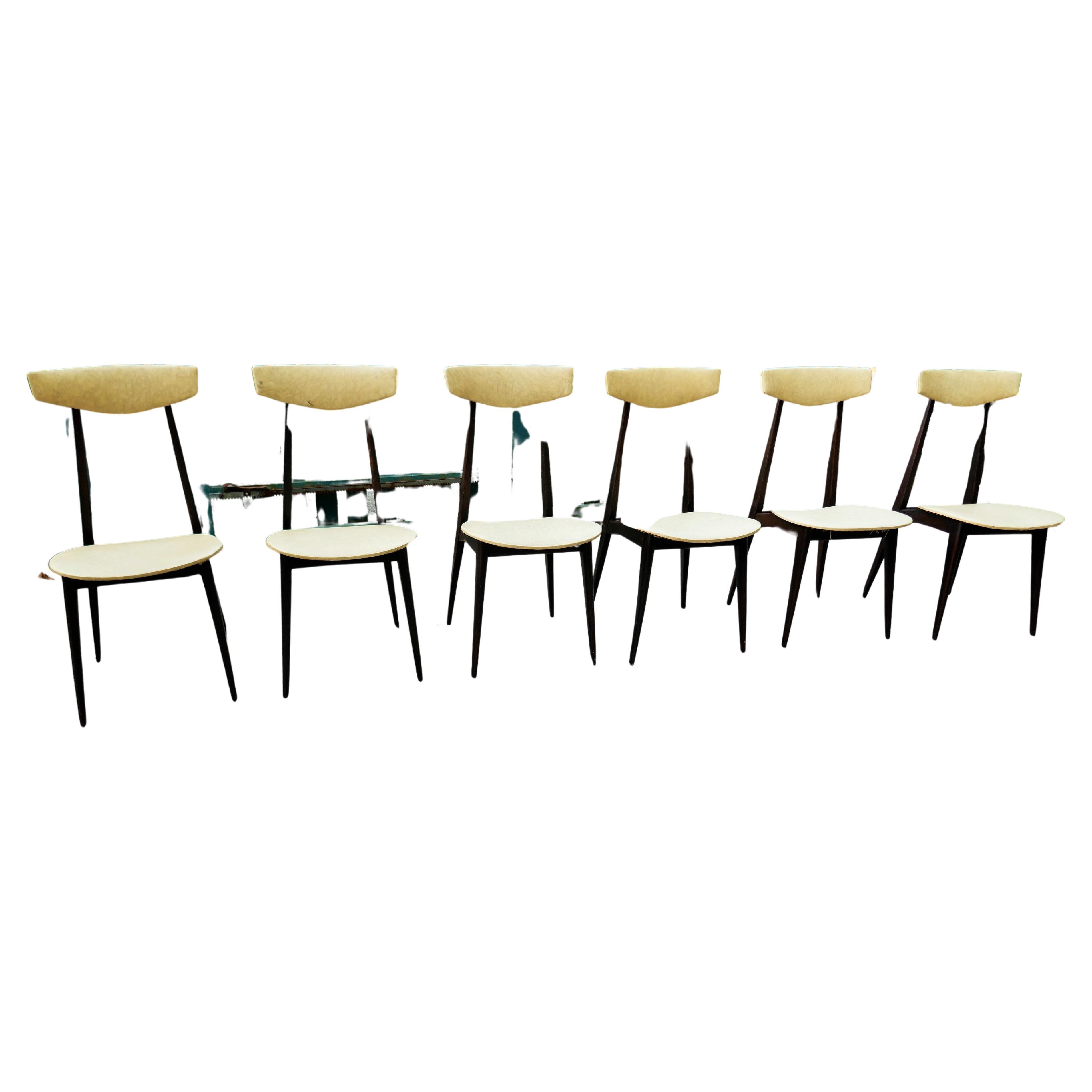 Six chairs style  Ico Parisi