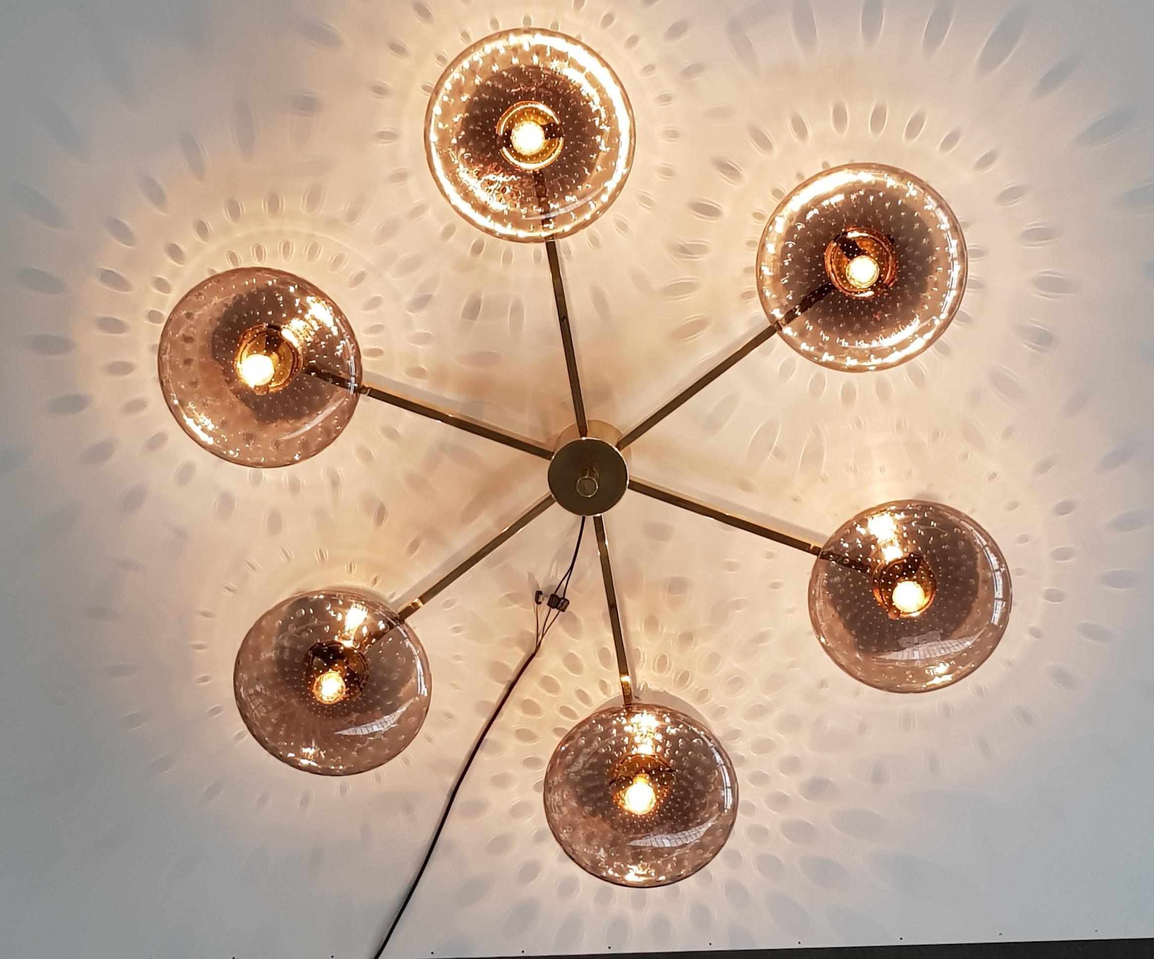 Mid-Century Modern Sei Shade Flush Mount by Fabio Ltd For Sale