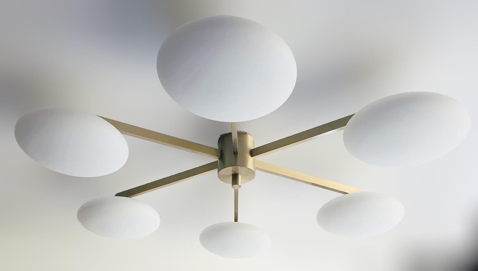 Mid-Century Modern Sei Shade Flush Mount by Fabio Ltd For Sale