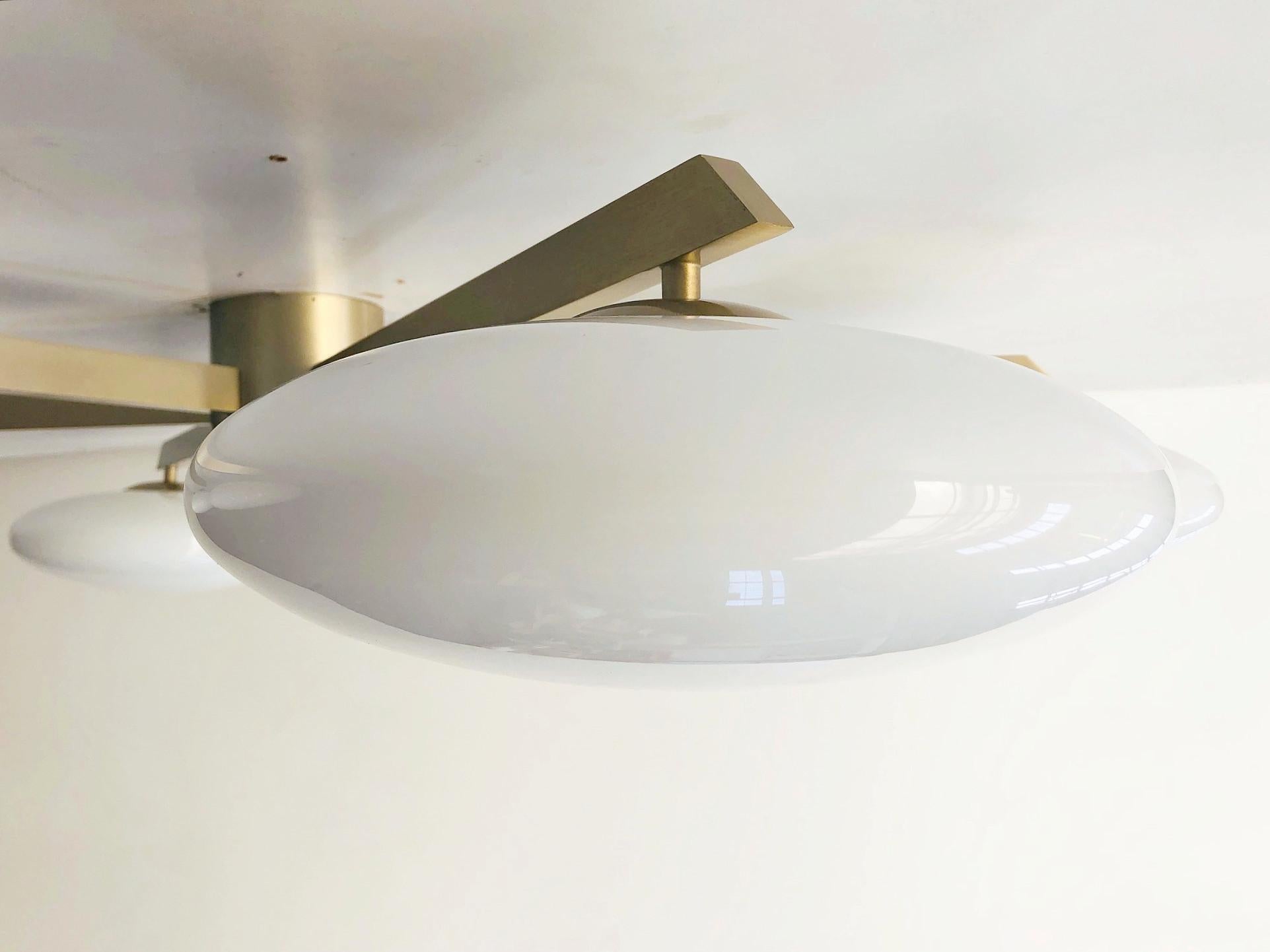 Italian Sei Shade Flush Mount by Fabio Ltd For Sale