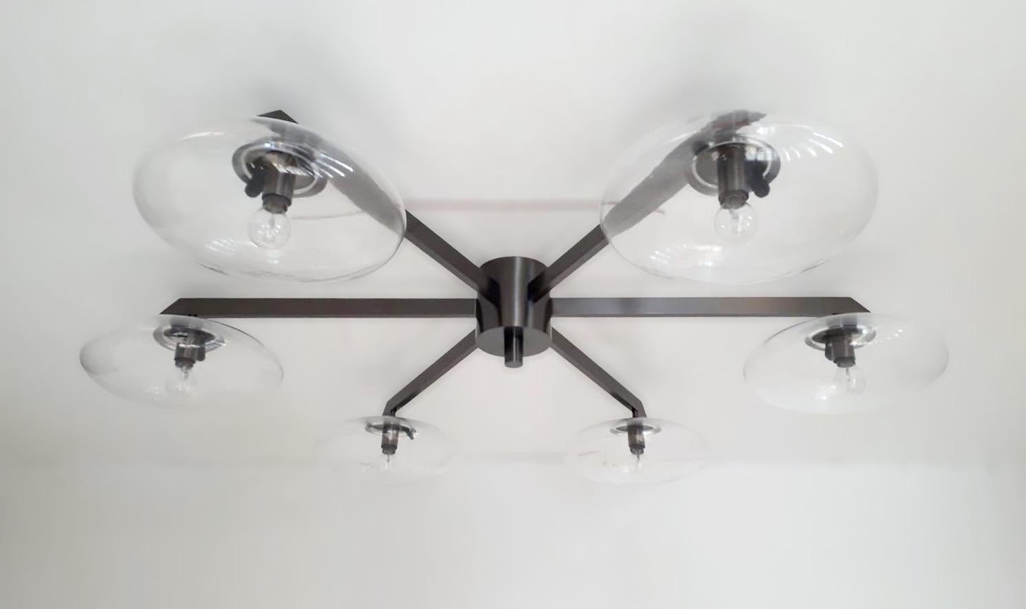 Italian Sei Shade Flush Mount / Sconce by Fabio Ltd For Sale