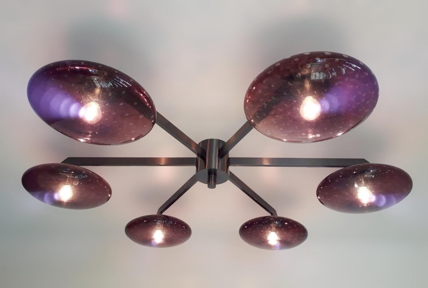 Blown Glass Sei Shade Flush Mount / Sconce by Fabio Ltd For Sale