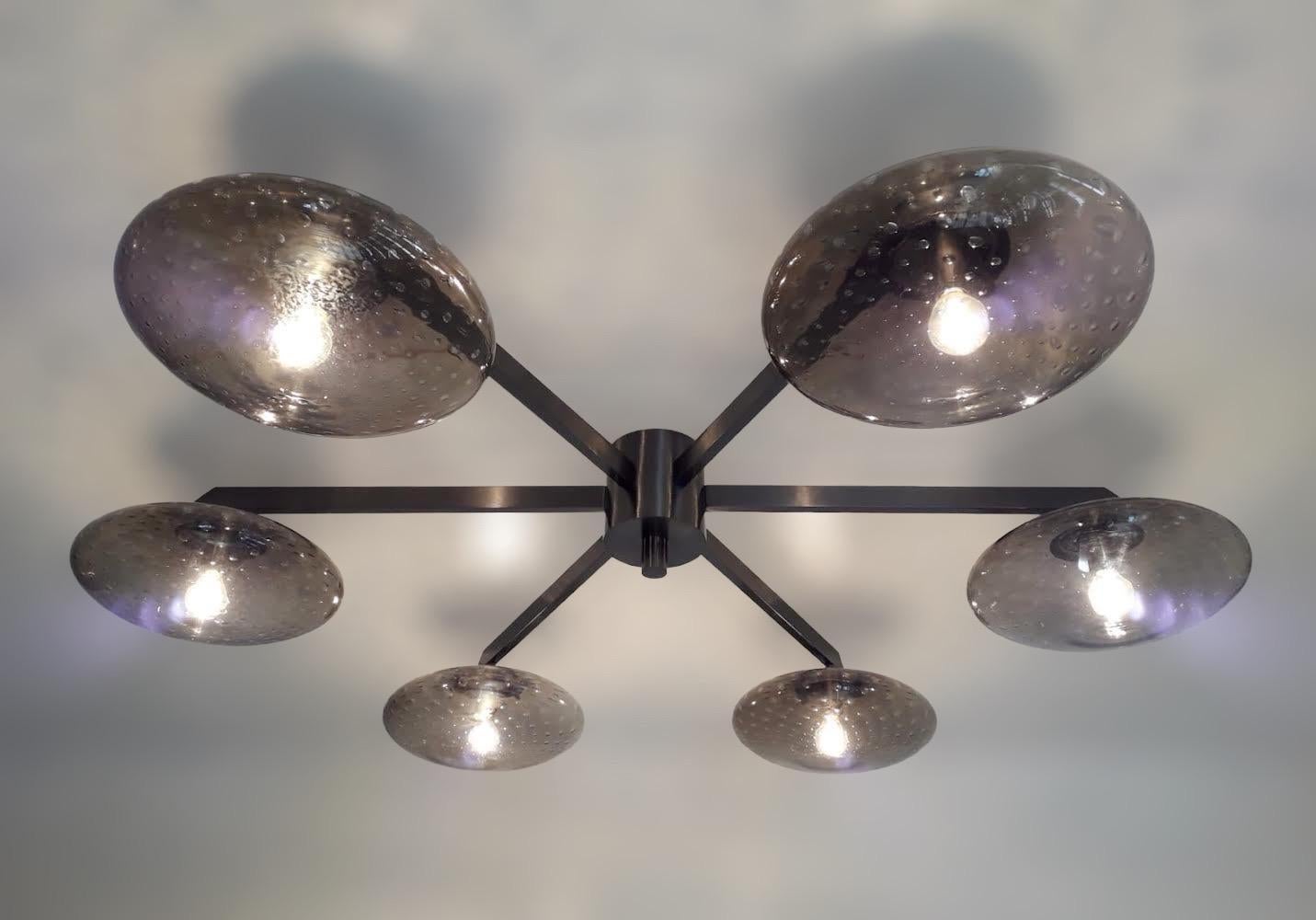 Blown Glass Sei Shade Flush Mount / Sconce by Fabio Ltd For Sale