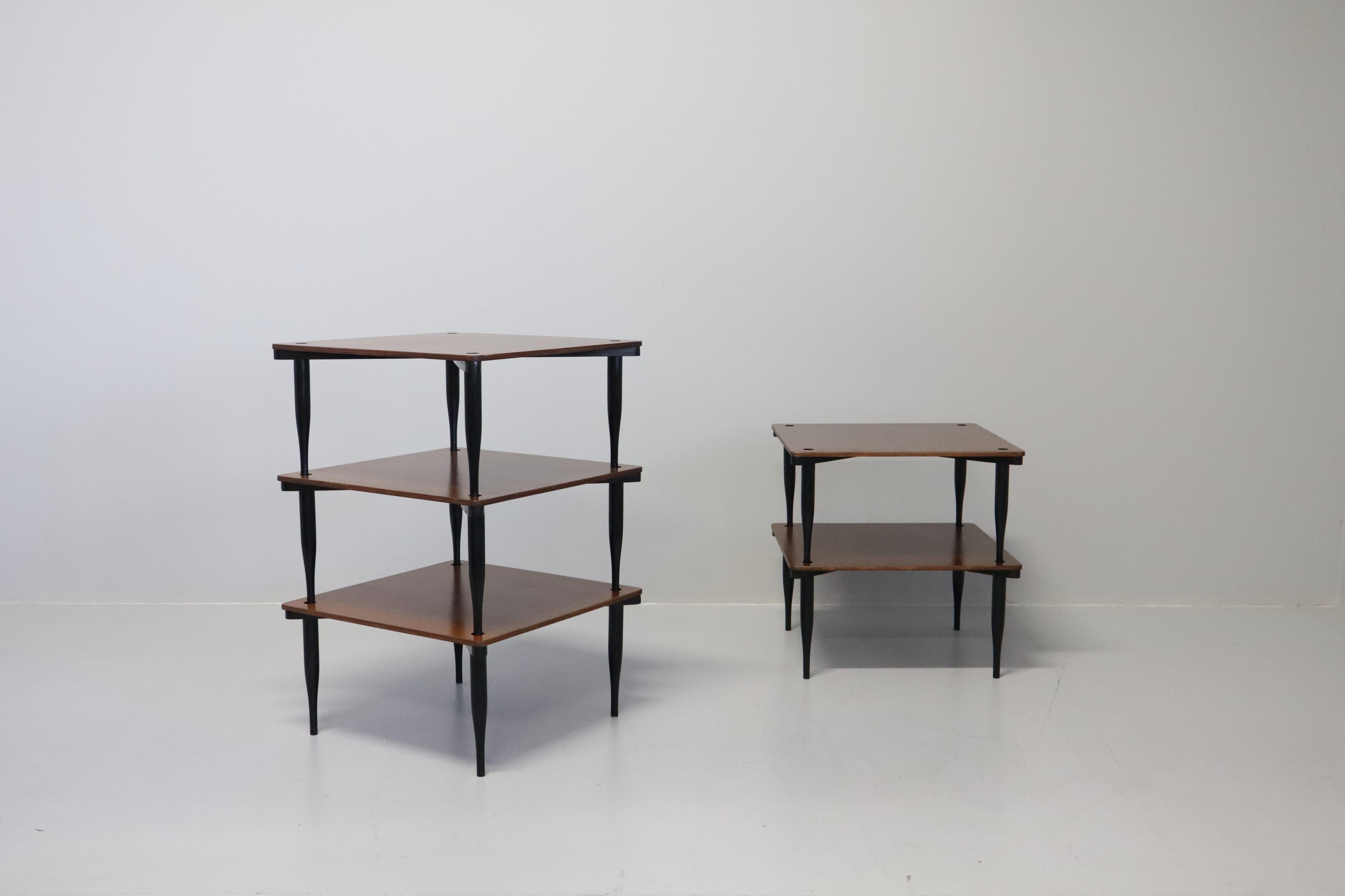 Six stackable 'T8' small tables by Vico Magistretti for Azucena, Italy, 1954 For Sale 5