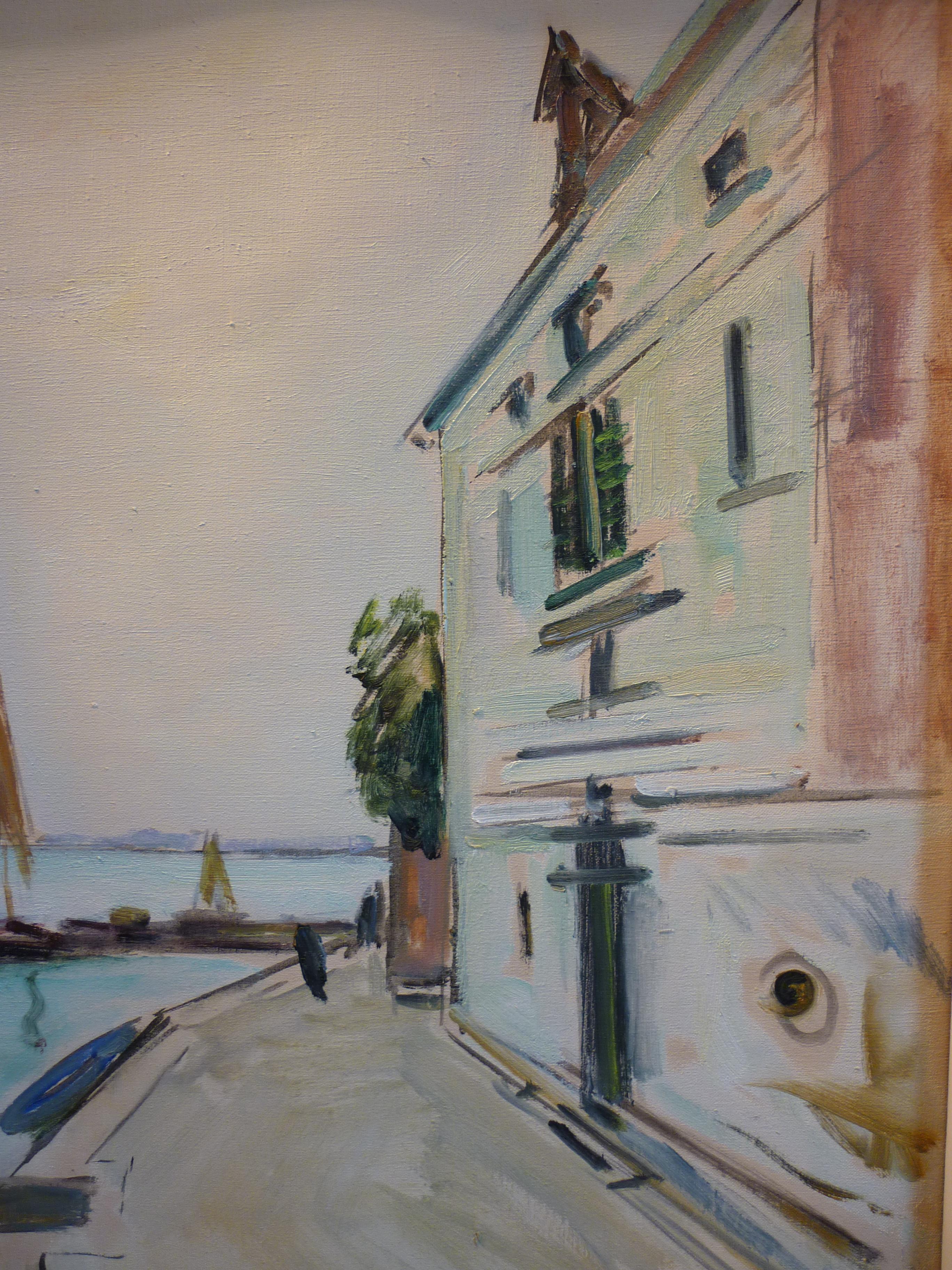Italian Venice, Seibezzi Fioravante Oil on Canvas Painting, 1950
