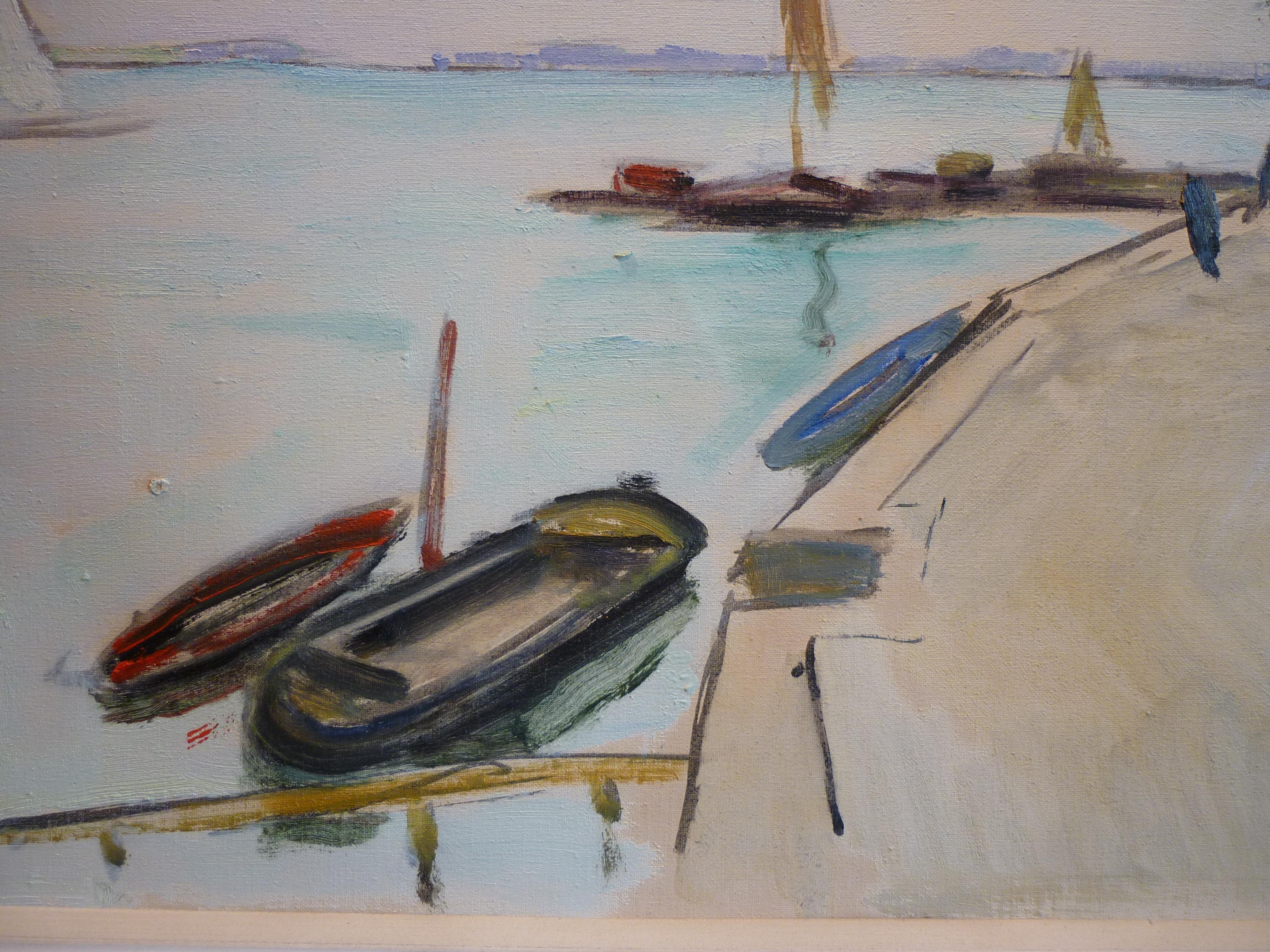 Venice, Seibezzi Fioravante Oil on Canvas Painting, 1950 In Excellent Condition In Albignasego, IT