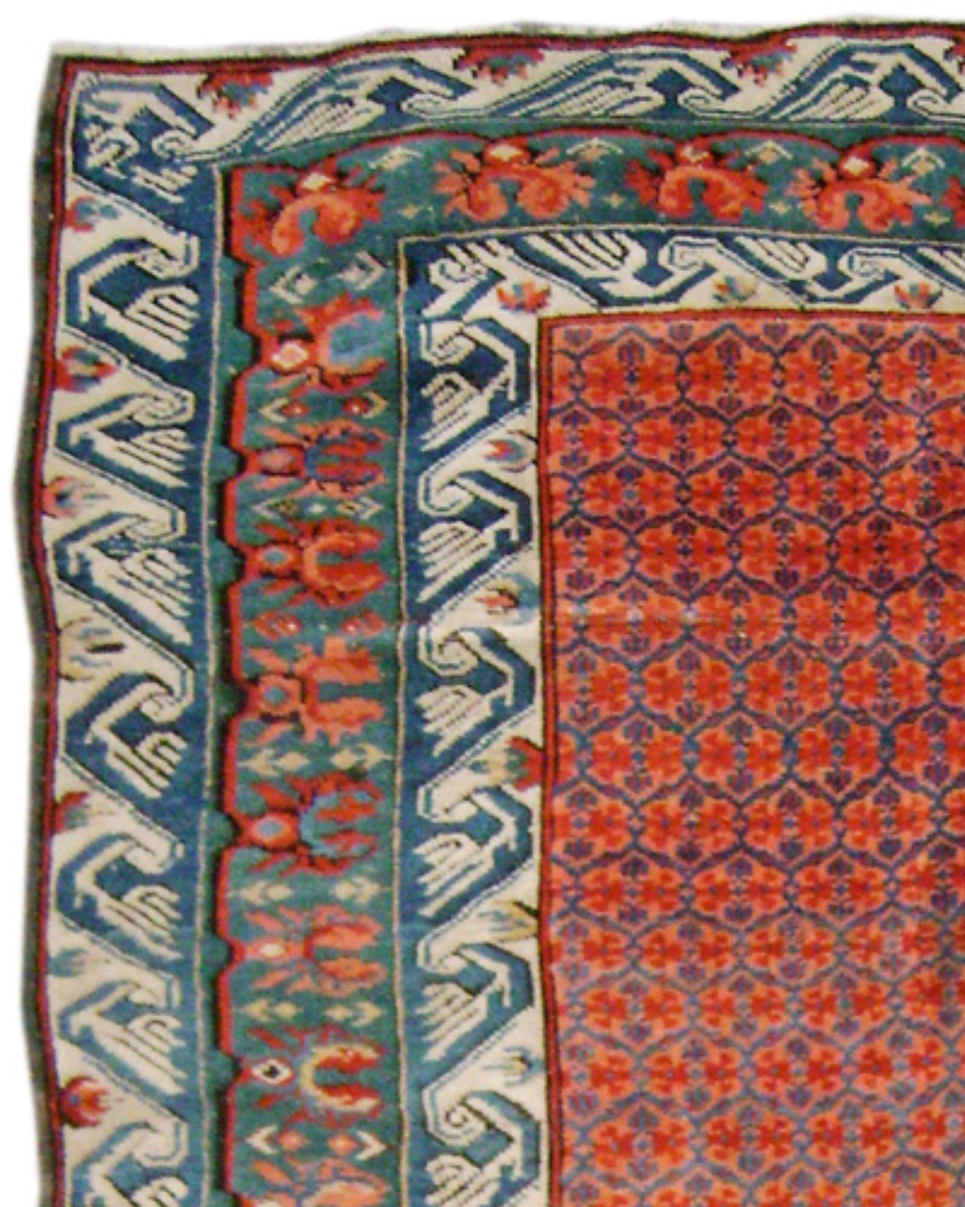 Caucasian Antique Seichour Kuba Rug, 19th Century For Sale