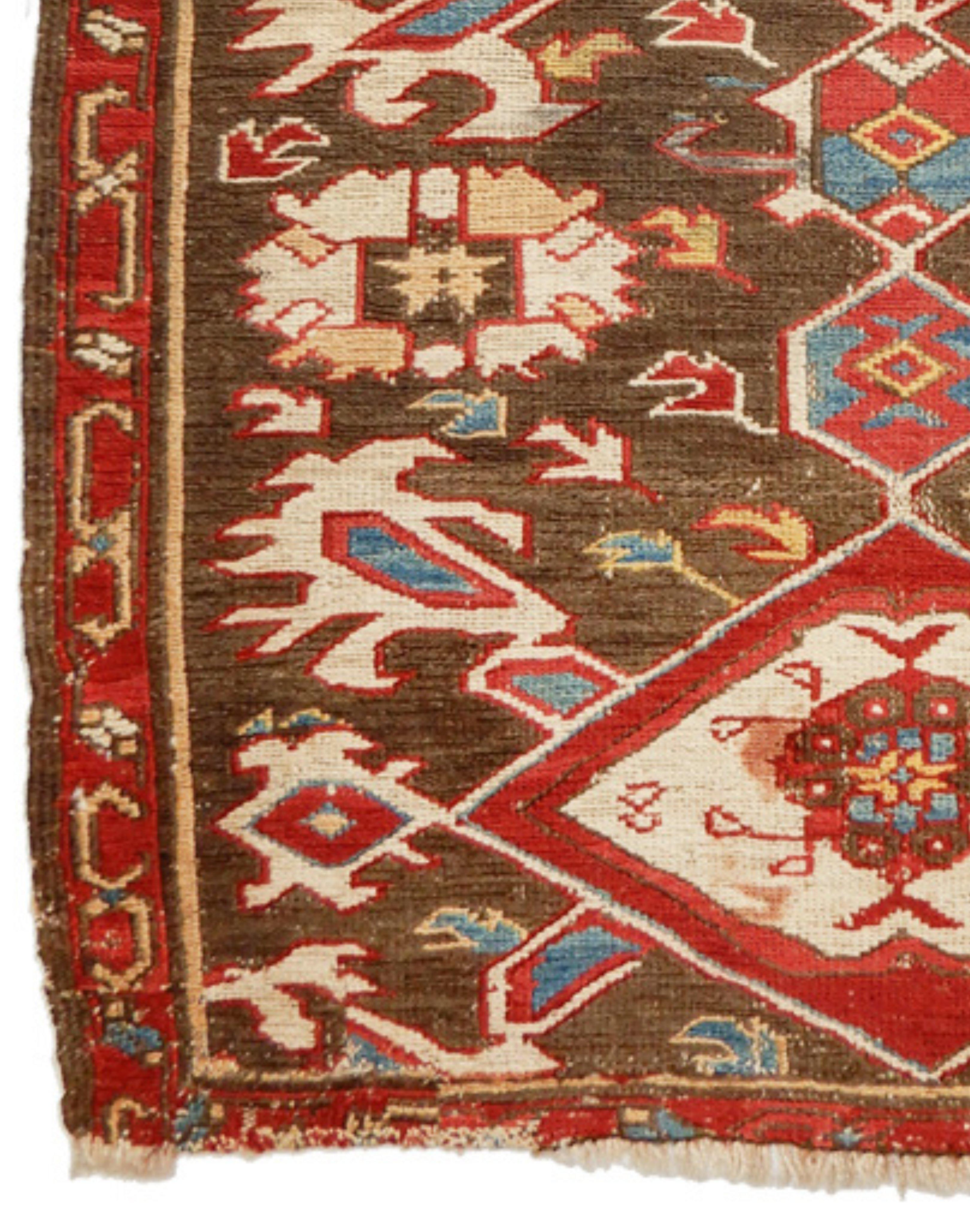 Hand-Knotted Seichour Sumak Rug, Late 19th Century For Sale