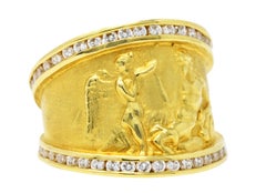Seidangang 1.00 Ctw Diamond 18 Karat Gold Cupid Dionysus Band Ring