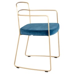 Fauteuil Contemp Seidecimi en laiton fabriqué en Italie par Edizioni Enrico Girotti