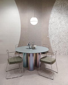 Sillón cromado verde Seidecimi Made in Italy by enricogirotti edizioni