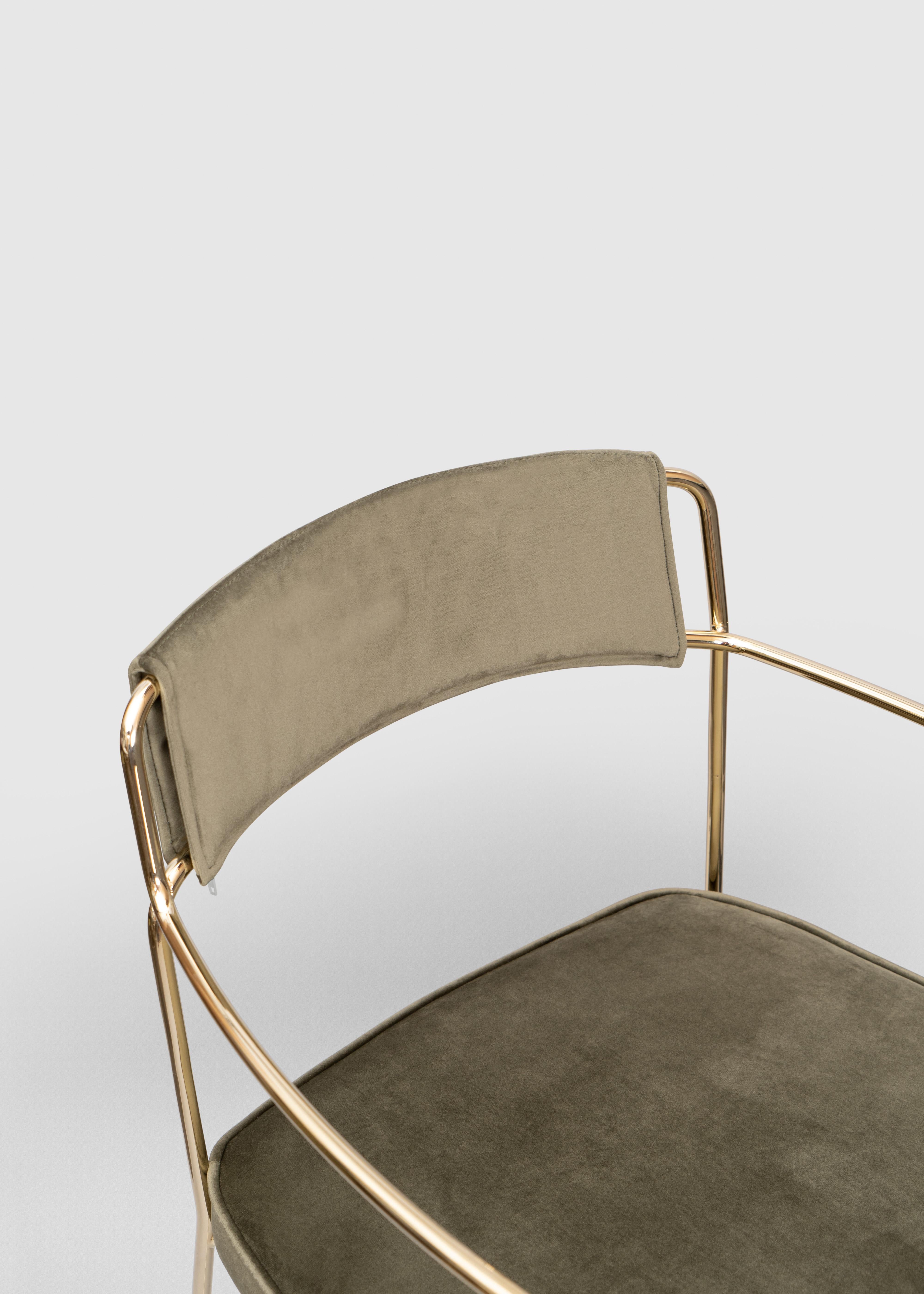 italien Greene & Greene Gold Armchair Made in Italy by enricogirotti edizioni en vente