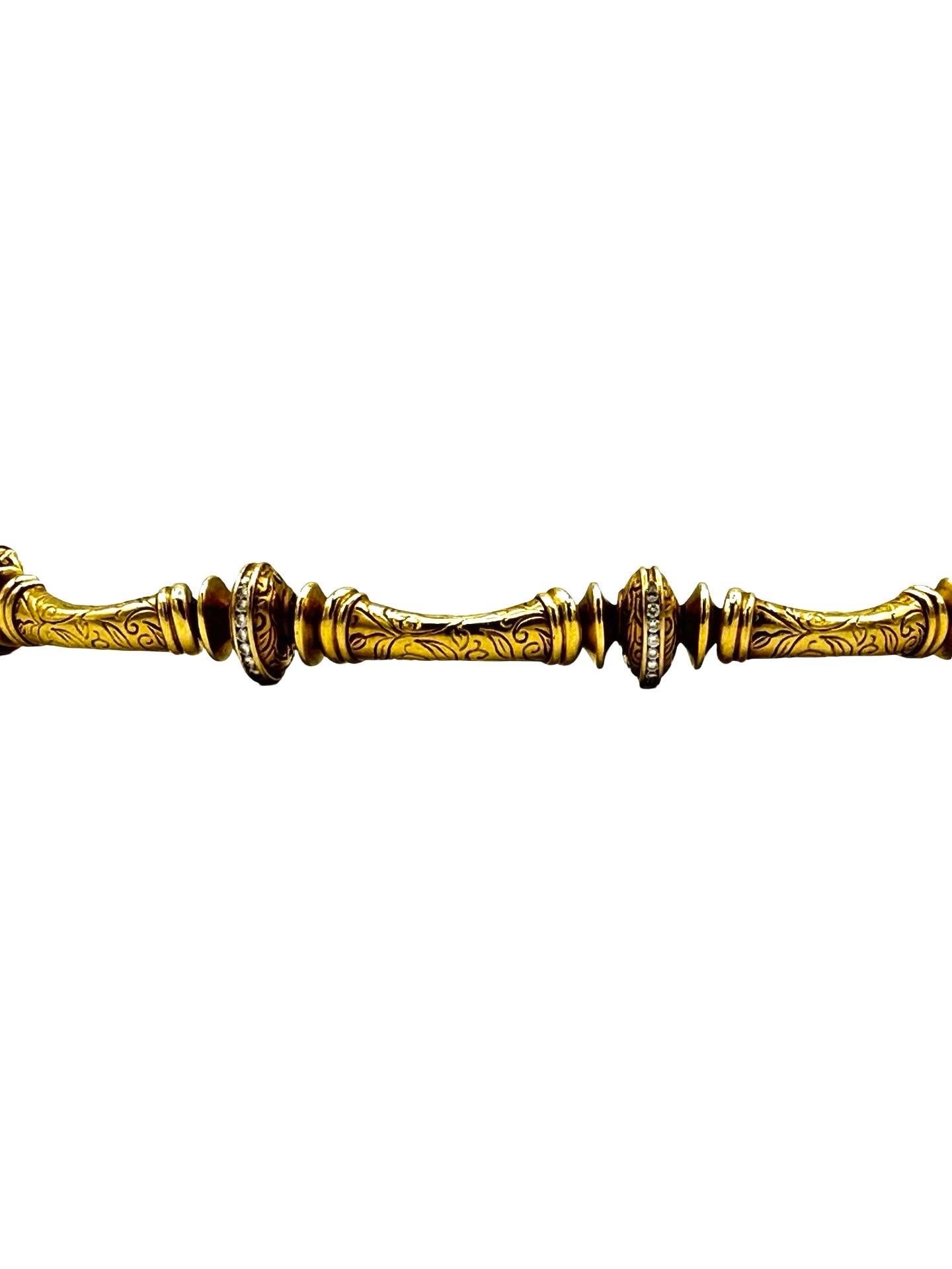 Seiden Gang Bracelet de la collection Laurel en or jaune 18 carats Excellent état - En vente à Chevy Chase, MD