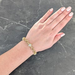 SeidenGang Bracciale con Trifoglio d'epoca in oro 18 carati bicolore con diamante da 1,00 CTW
