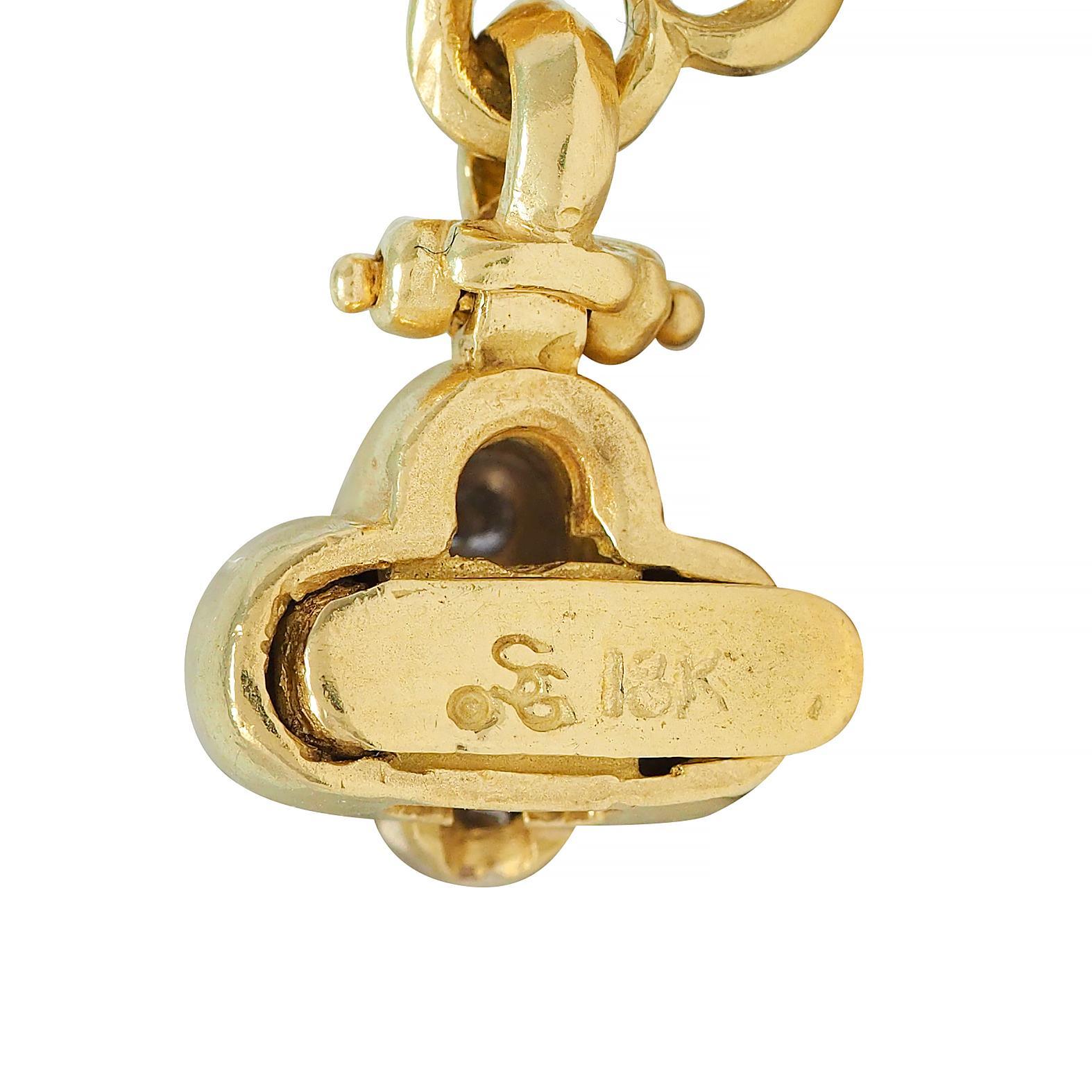 SeidenGang Bracciale con Trifoglio d'epoca in oro 18 carati bicolore con diamante da 1,00 CTW in vendita 4