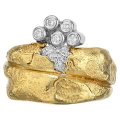 Seidengang .15 Carat Diamond Platinum Yellow Gold Odyssey Cocktail Ring