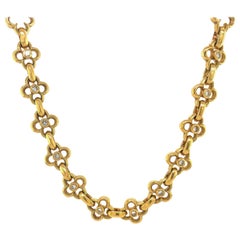 SeidenGang 18 Karat Yellow Gold and Diamond Quatrefoil Necklace