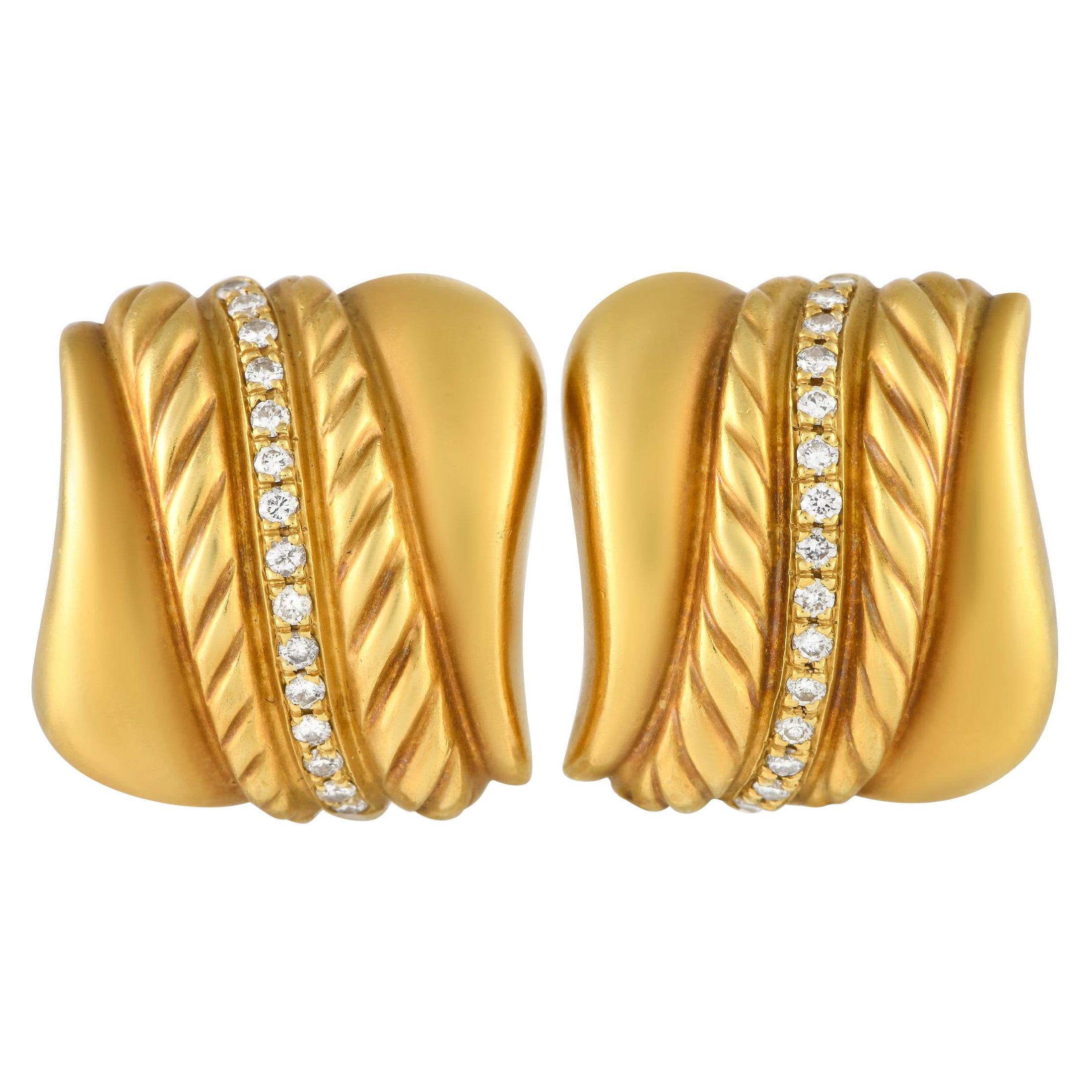 SeidenGang 18K Gelbgold 0,45 Karat Diamant-Ohrclips SG20-111723