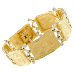 Pulsera SeidenGang de oro amarillo de 18 quilates con diamantes de 0,50 ct, modelo SG03-062226