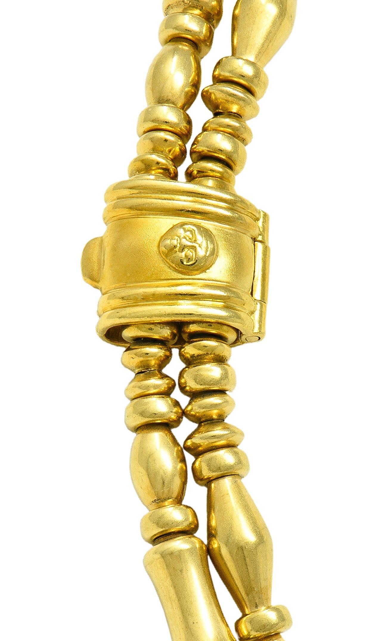 SeidenGang, collana a più fili in oro 18 carati con diamanti degli anni '90 in vendita 2