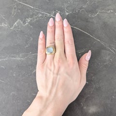 SeidenGang, bague Foliate à volutes en or 18 carats avec calcédoine et diamants, années 2000