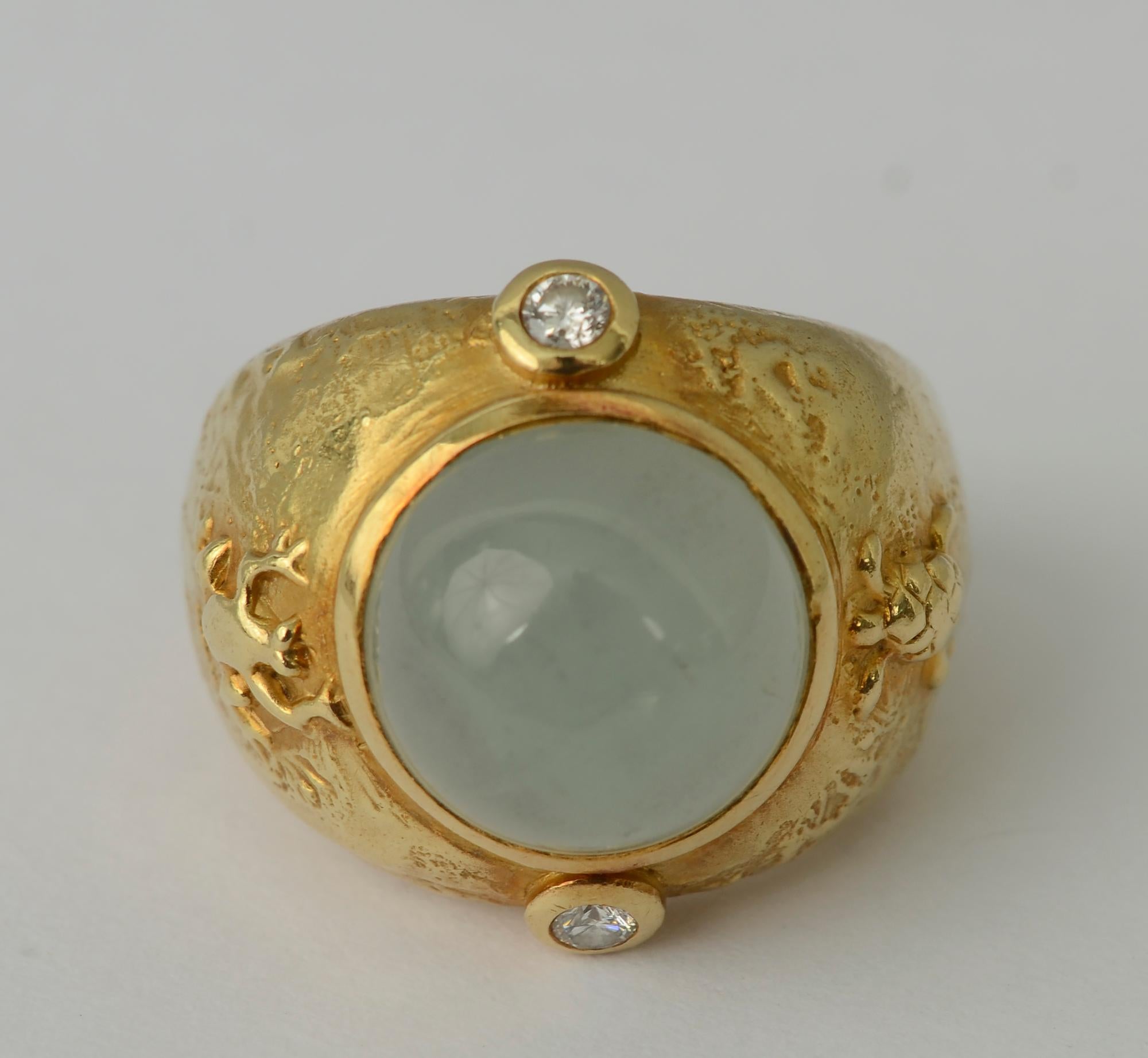 Modern Seidengang Aquamarine Ring