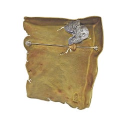 Seidengang Athena Diamond Gold Platinum Brooch Pin