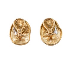 Seidengang Athena Diamond Gold Platinum Earrings