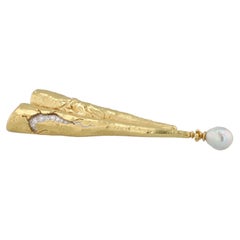 SeidenGang Athena Pearl and Diamond Brooch