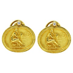 SeidenGang Diamond 18 Karat Gold Calliope Classic Earrings