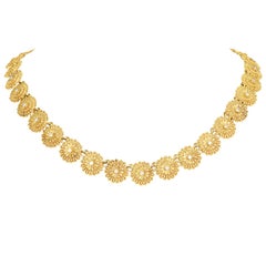 Seidengang Diamant-Diamant-Diamant-Diamant- 18k Gold  Blumen-Halskette