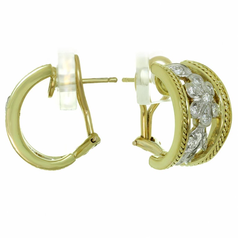 SeidenGang Diamond Yellow Gold Wrap Earrings For Sale at 1stdibs