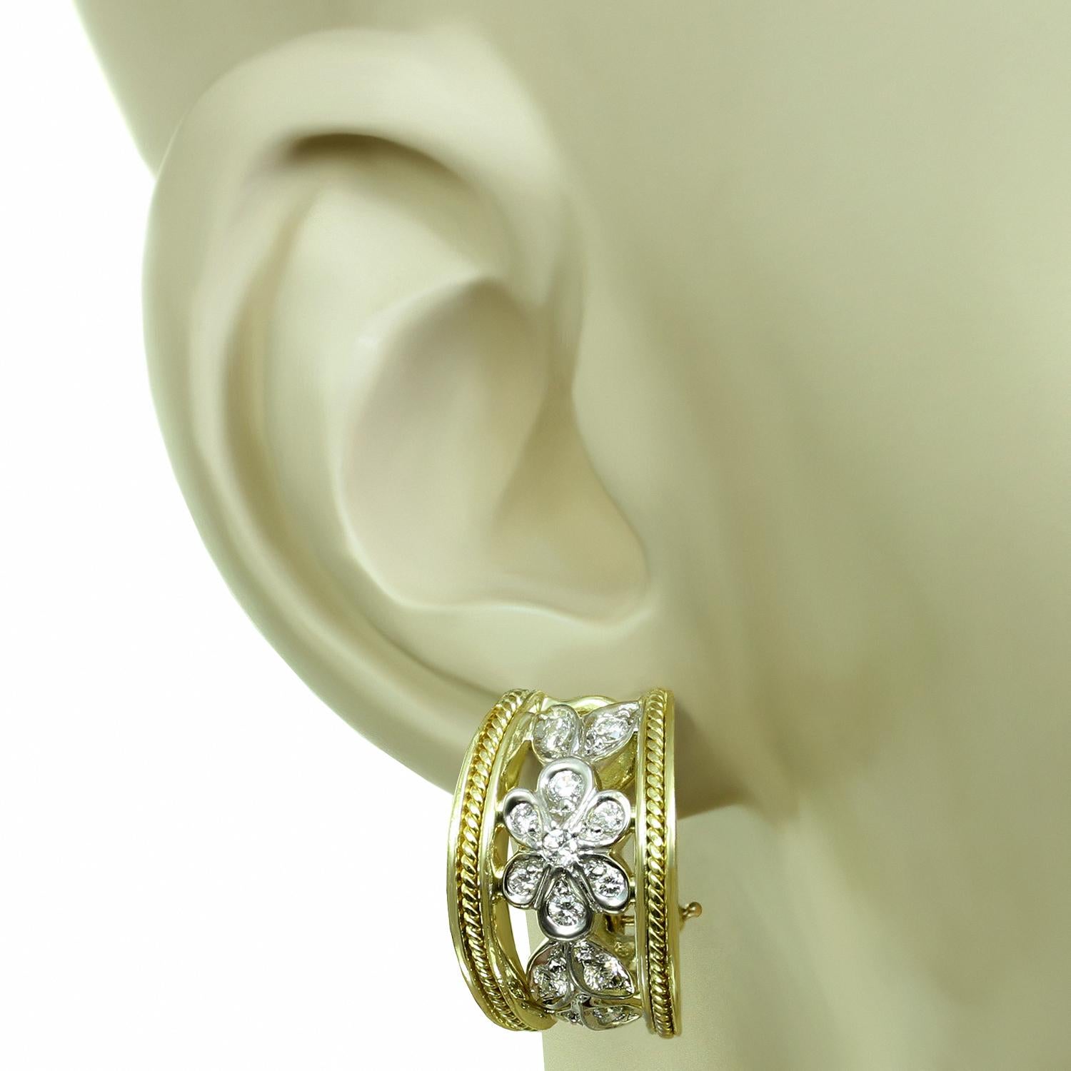 Women's SeidenGang Diamond Yellow Gold Wrap Earrings