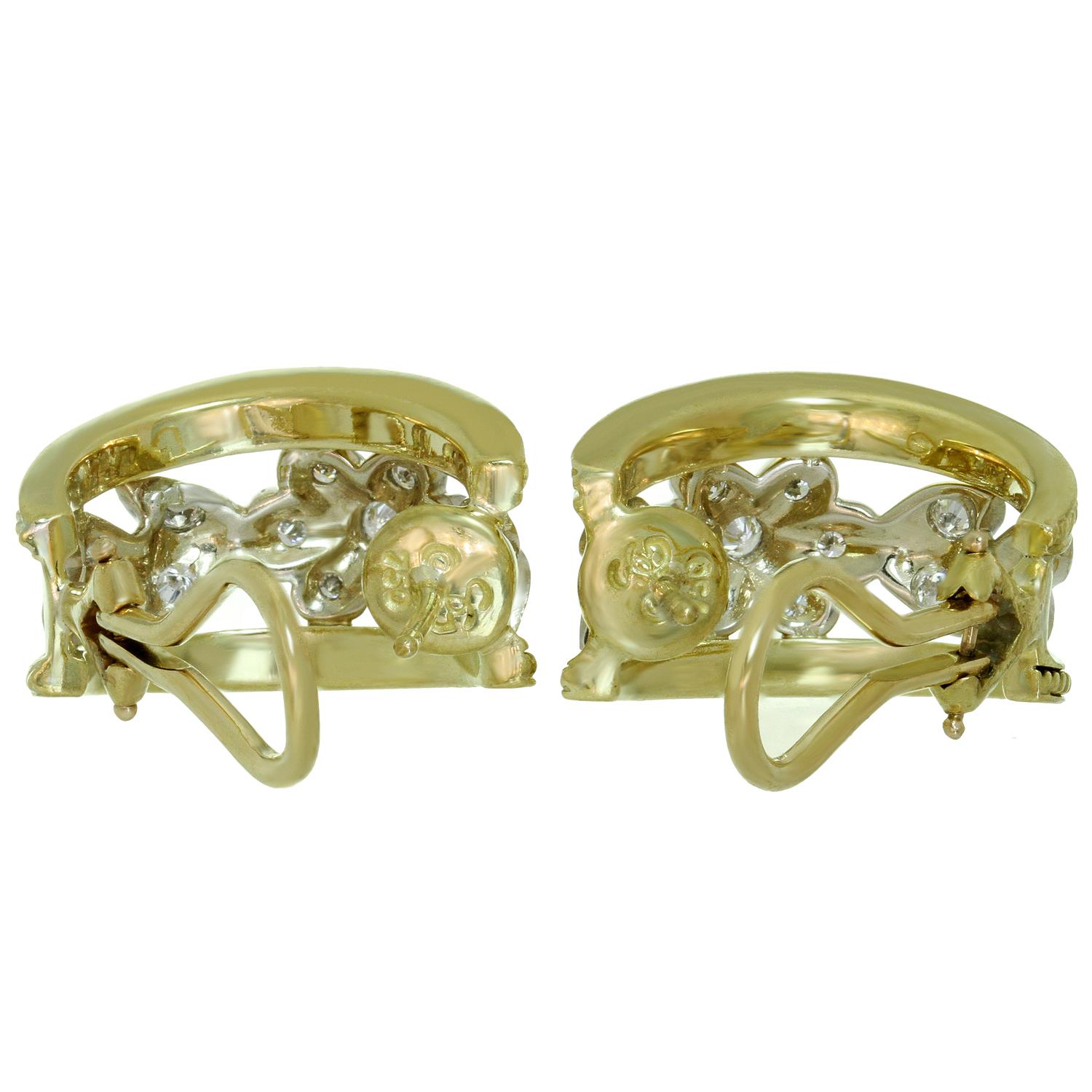 SeidenGang Diamond Yellow Gold Wrap Earrings 1