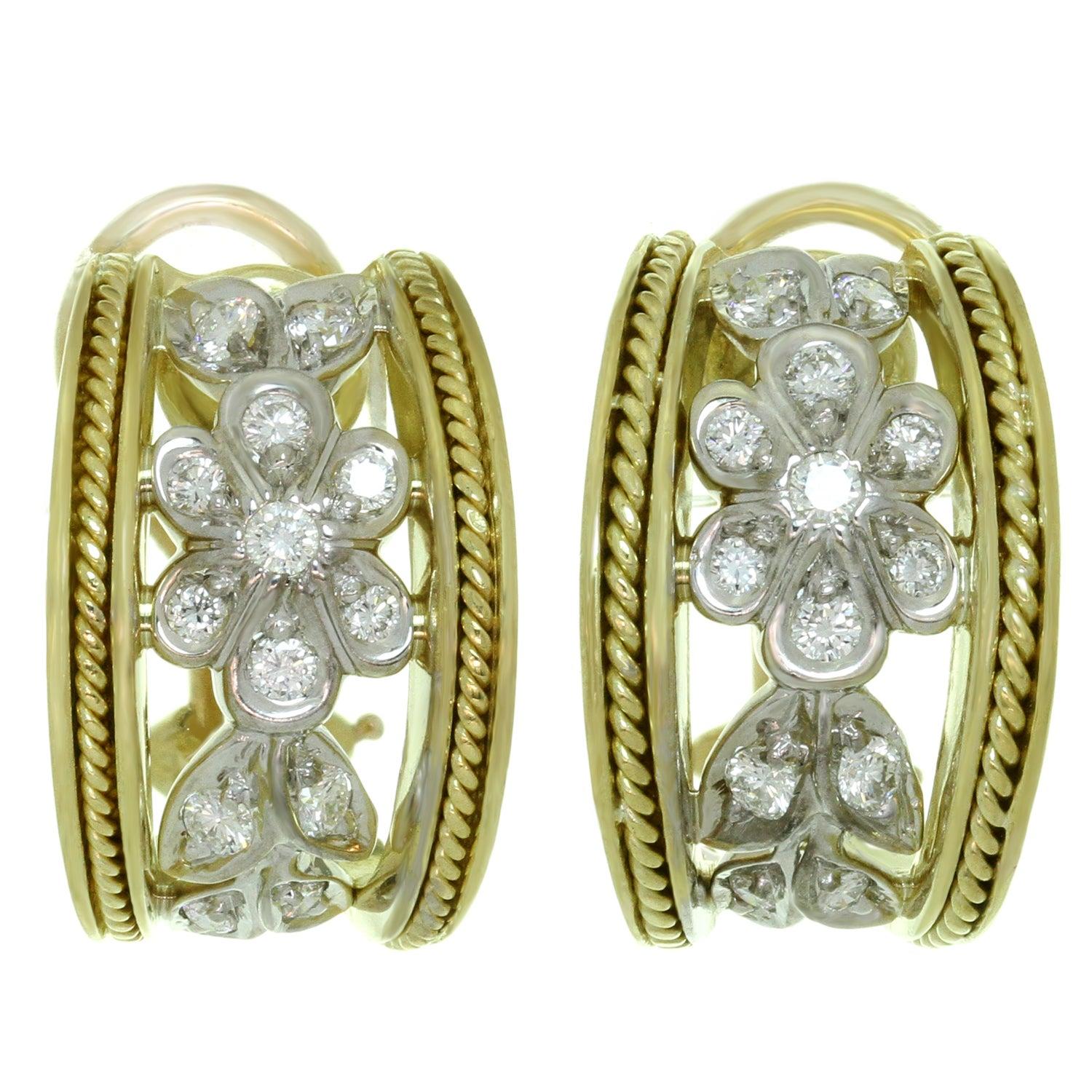 SeidenGang Diamond Yellow Gold Wrap Earrings