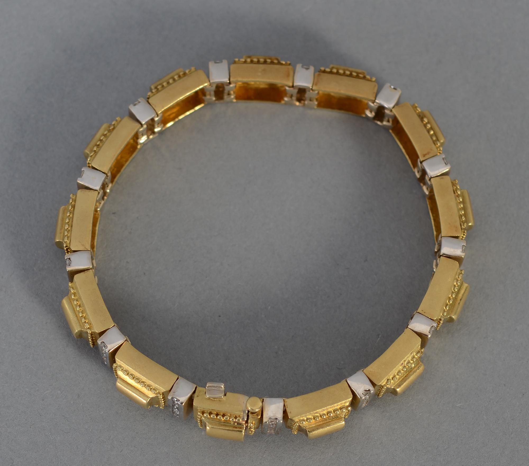 Seidengang Gold Links and Diamond Bracelet 1