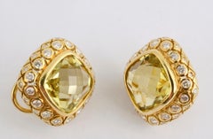 Seidengang Green Quartz and Diamond Earrings