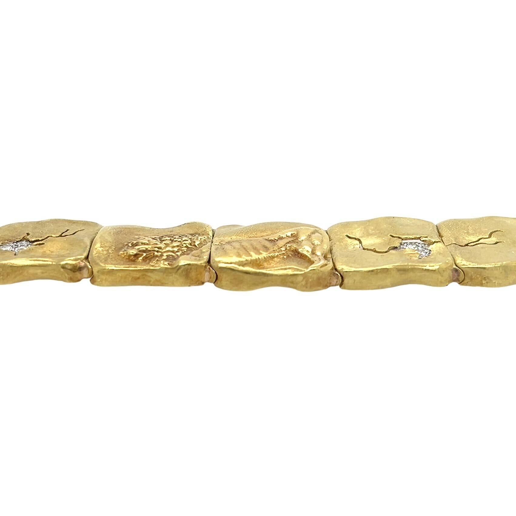 SEIDENGANG „Odyssey“ Gold-Diamantarmband (Rundschliff) im Angebot