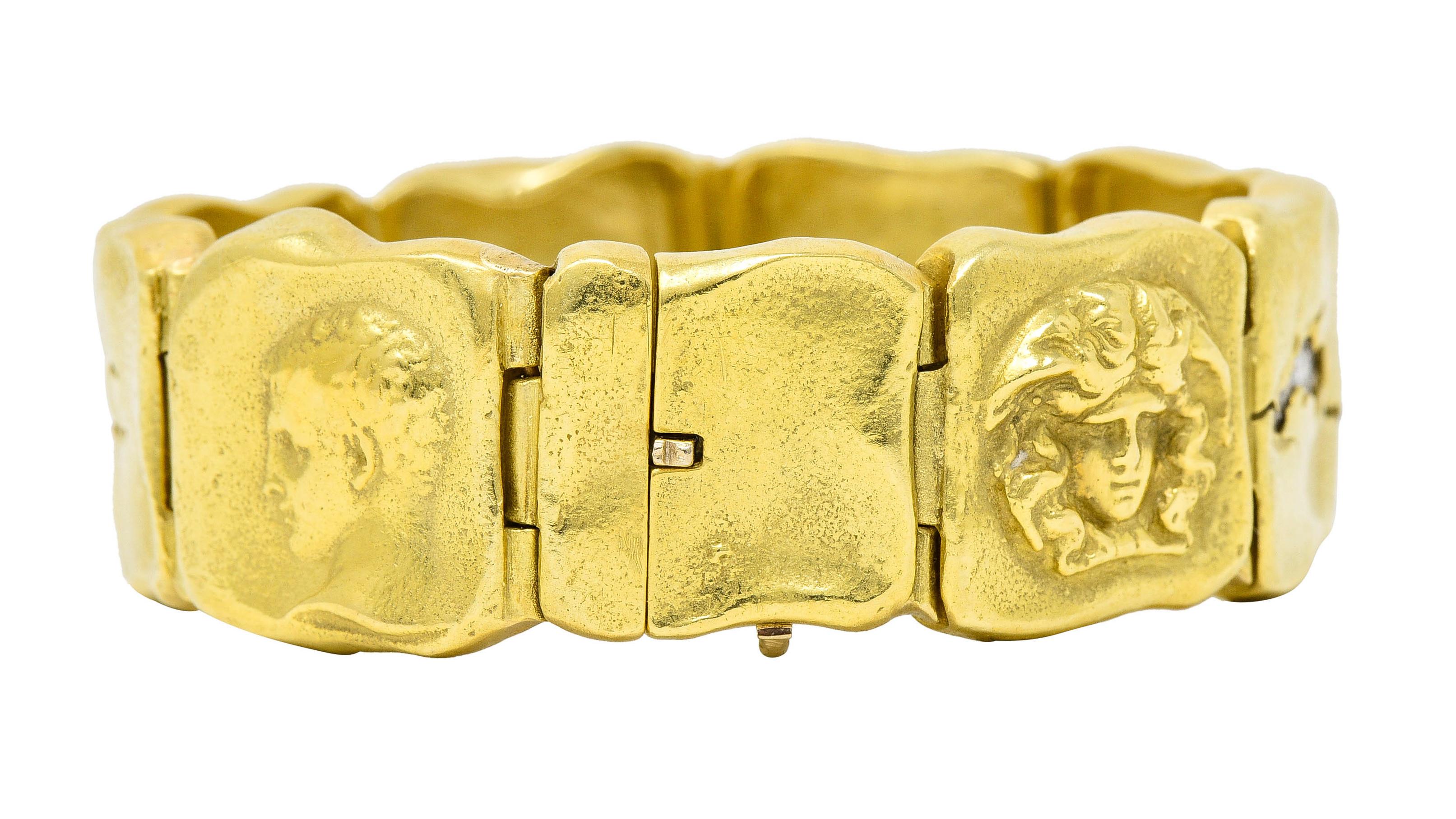 SeidenGang Pave Diamond 18 Karat Gold Platinum Odyssey Link Bracelet 1