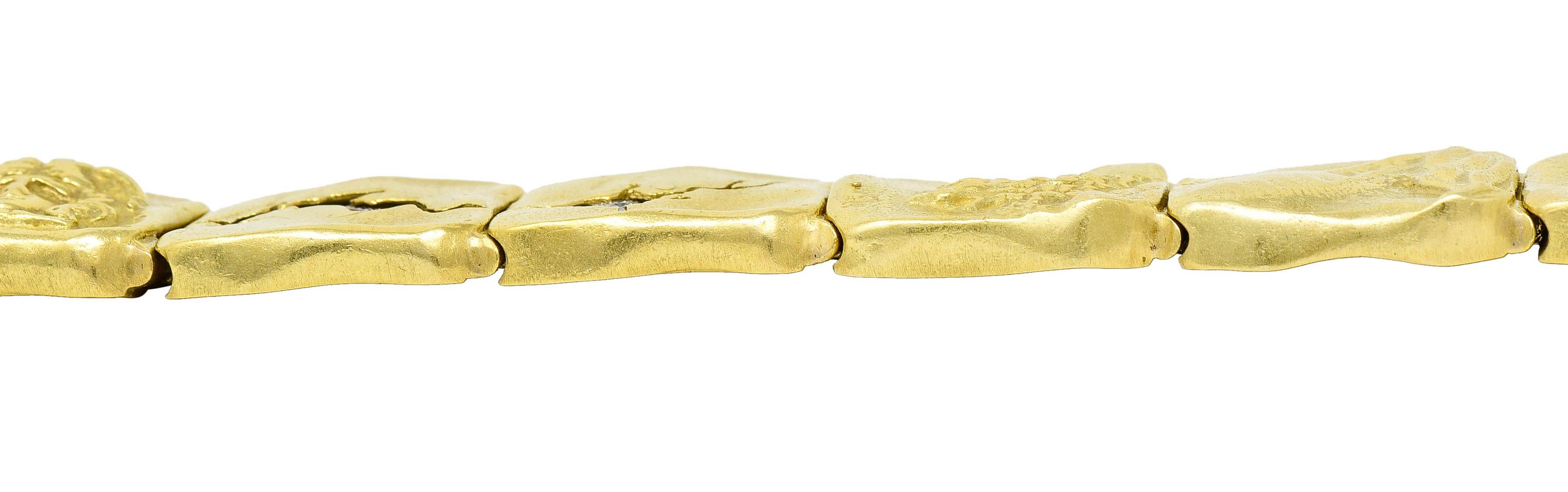 SeidenGang Pave Diamond 18 Karat Gold Platinum Odyssey Link Bracelet 3