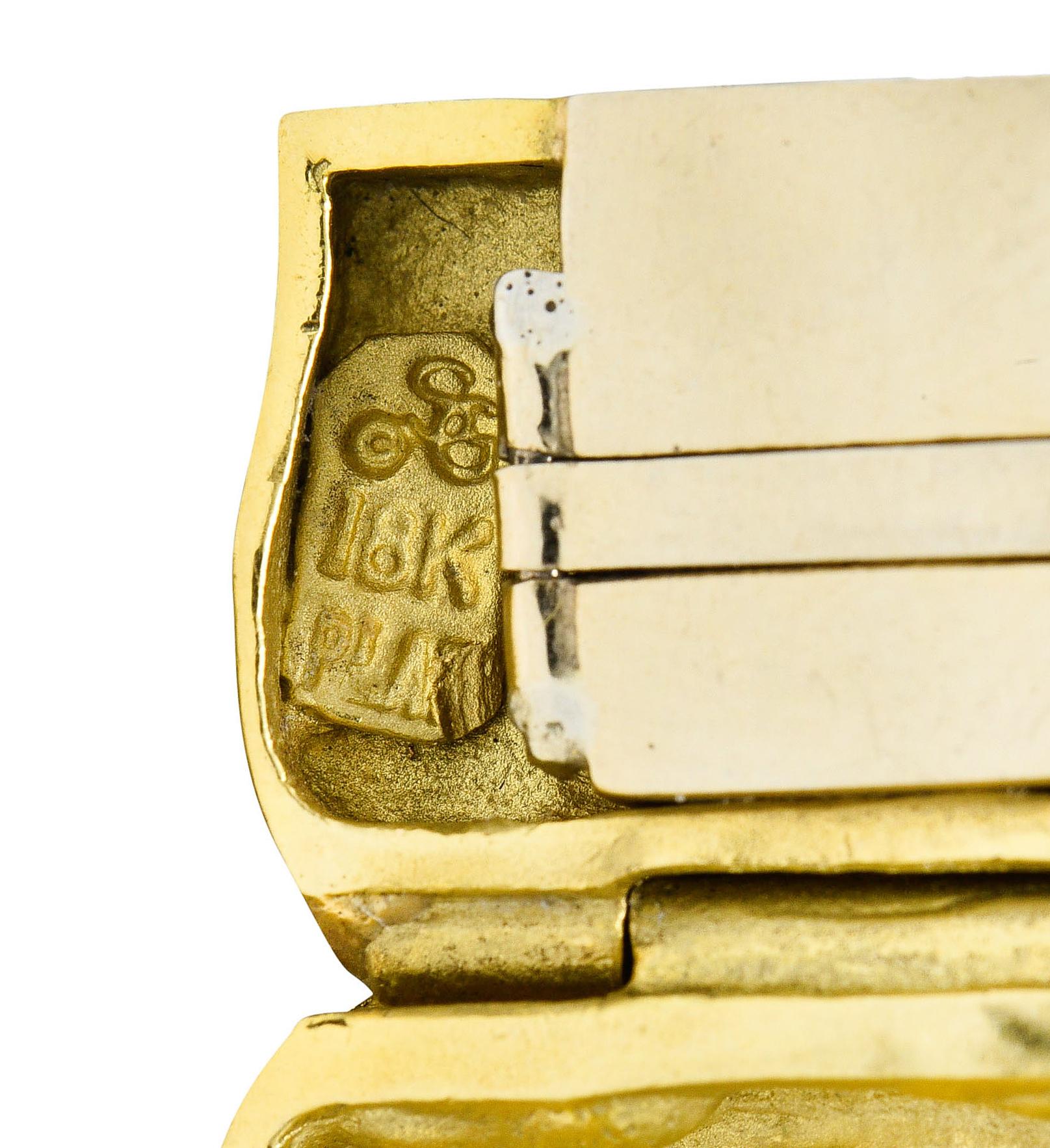 SeidenGang Pave Diamond 18 Karat Gold Platinum Odyssey Link Bracelet 5
