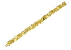 SeidenGang Pulsera Tortuga Zeus Peridoto Diamante Oro 18 Kilates Platino Odisea