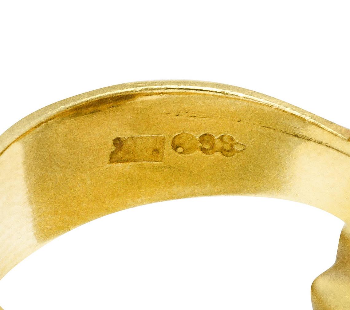 SeidenGang Vintage Garnet 18 Karat Yellow Gold Classic Hercules Cameo Ring 2