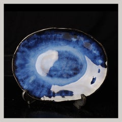 Seigan Yamane Hagi Ware Large Plate, Japan, Contemporary