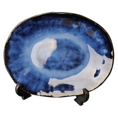 Seigan Yamane Hagi Ware Large Plate, Japan, Contemporary