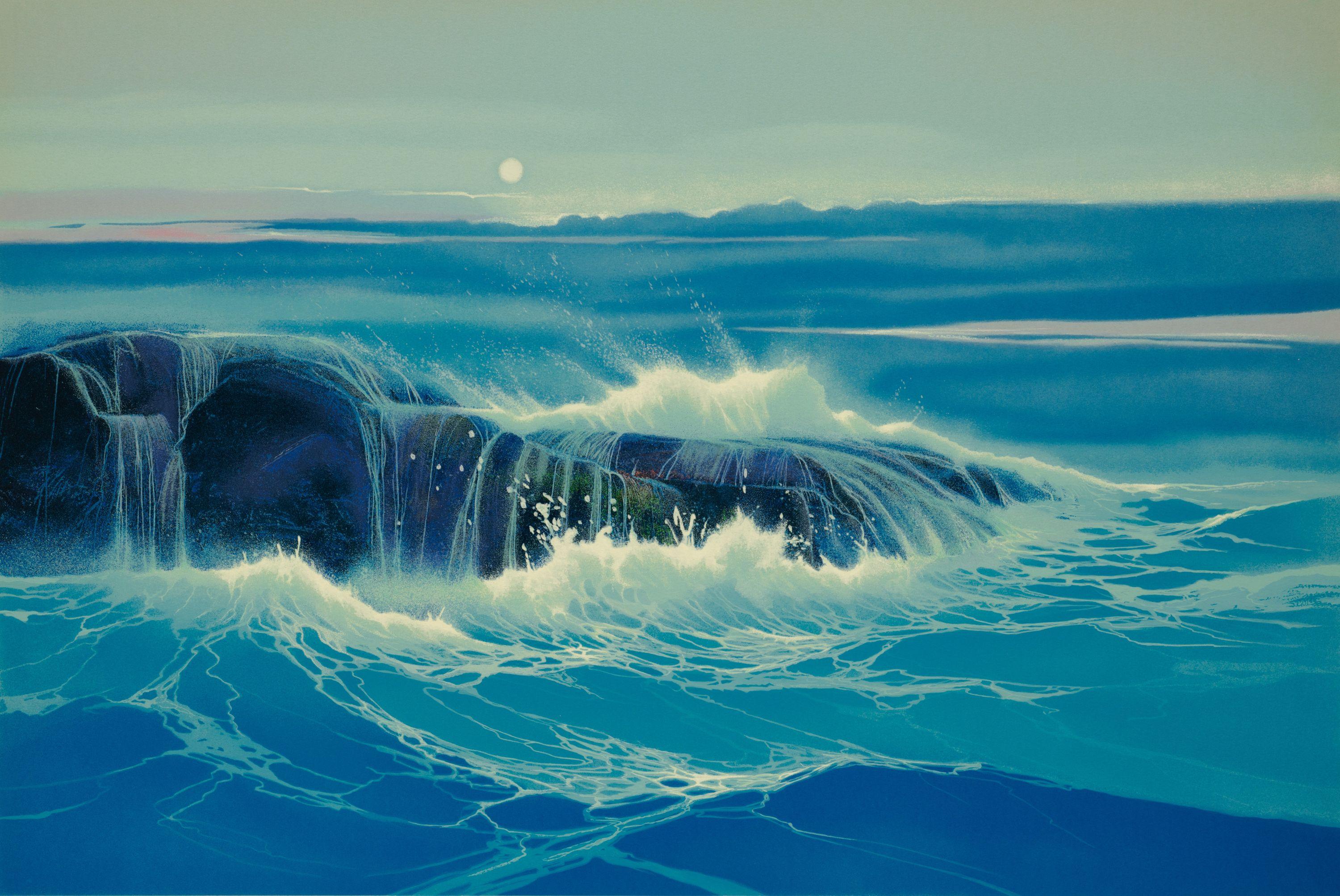 Distant Moon - Print by Seikichi Takara