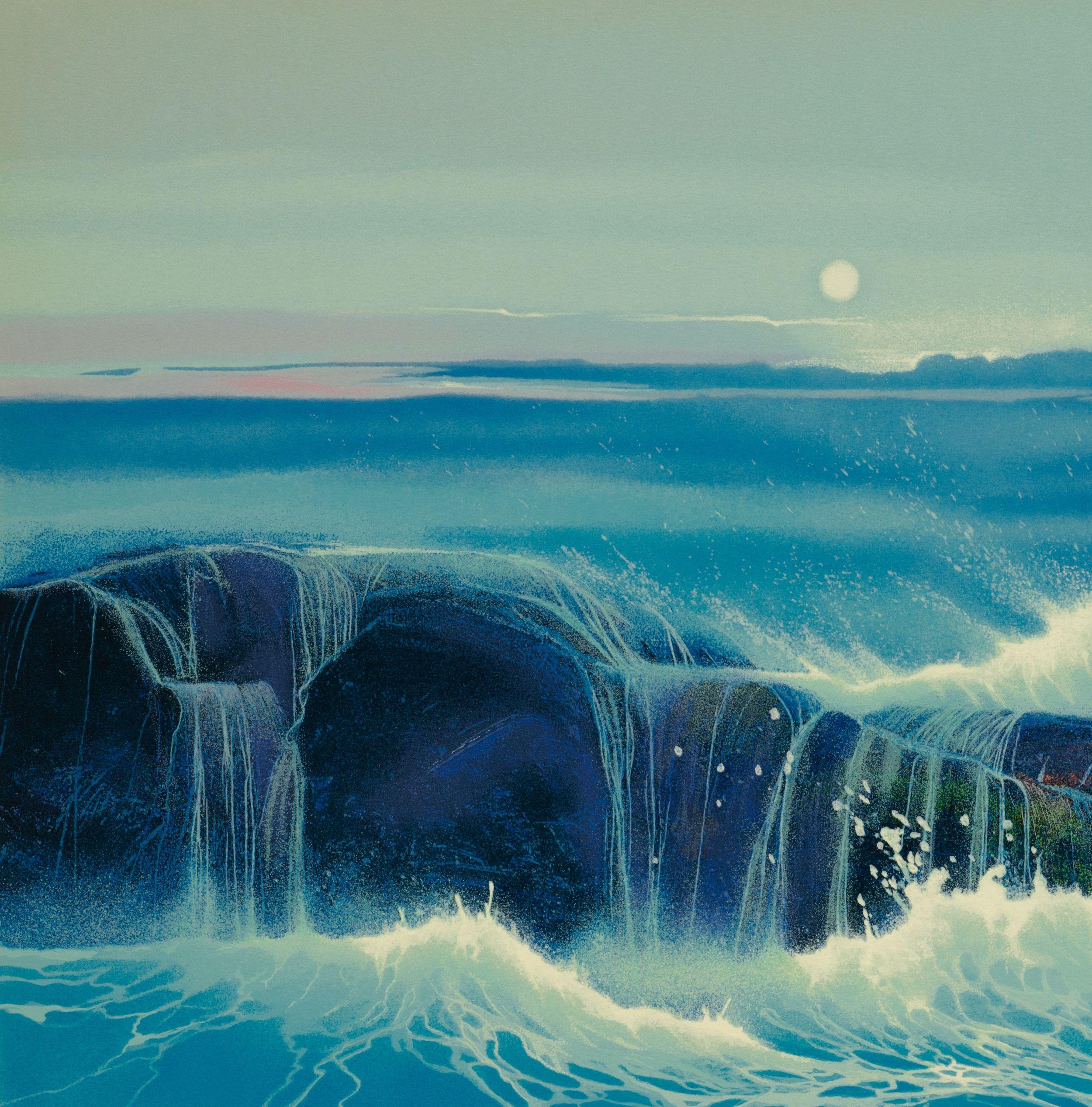 Distant Moon - Contemporary Print by Seikichi Takara