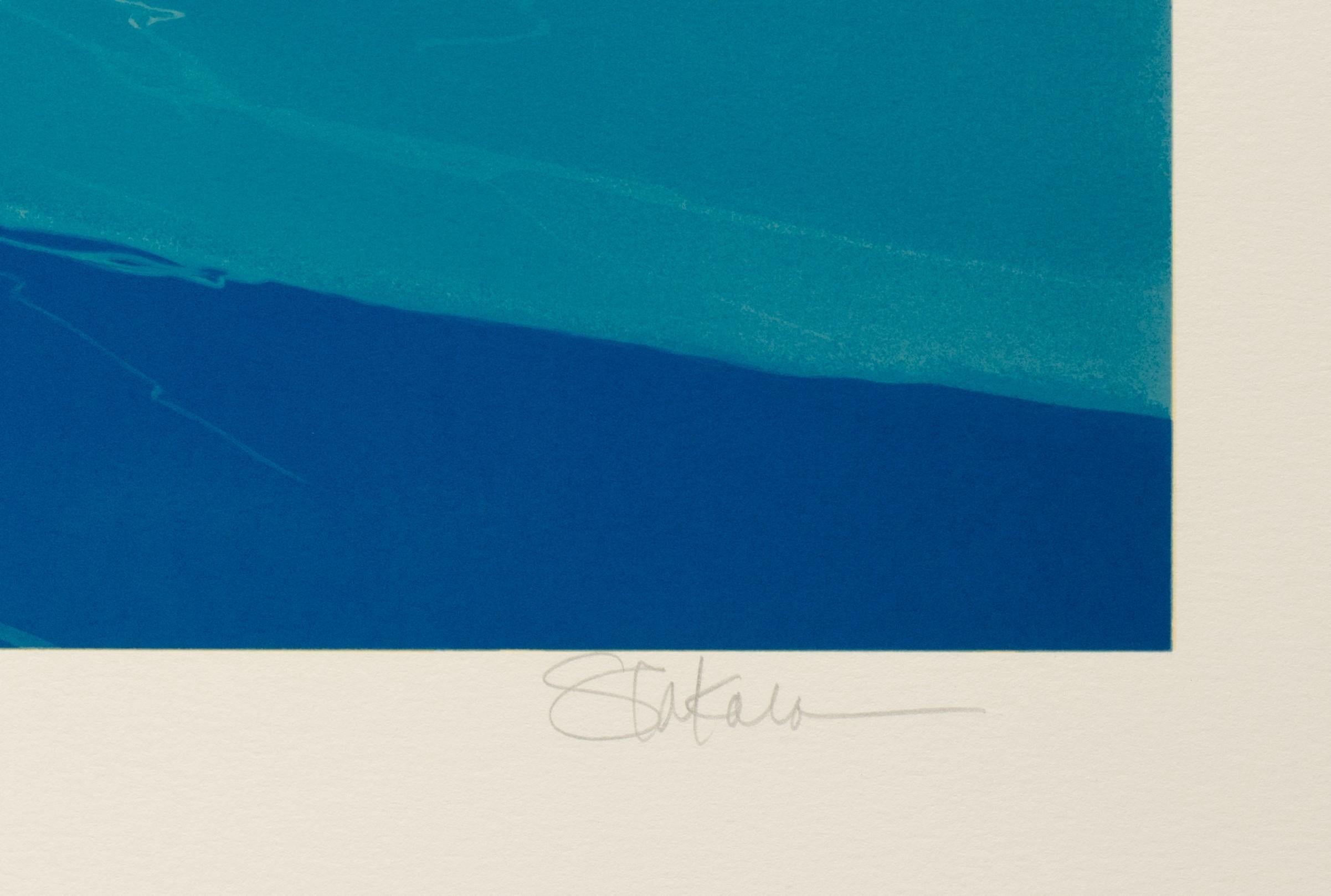 Distant Moon is a serigraph by the Hawaiian painter Seikichi Takara from 1991. The art is signed 'S Takara' lower right and numbered lower left. The image size is 24 x 36 inches and the framed size is 37 x 49 inches.

Seikichi Takara’s Distant Moon