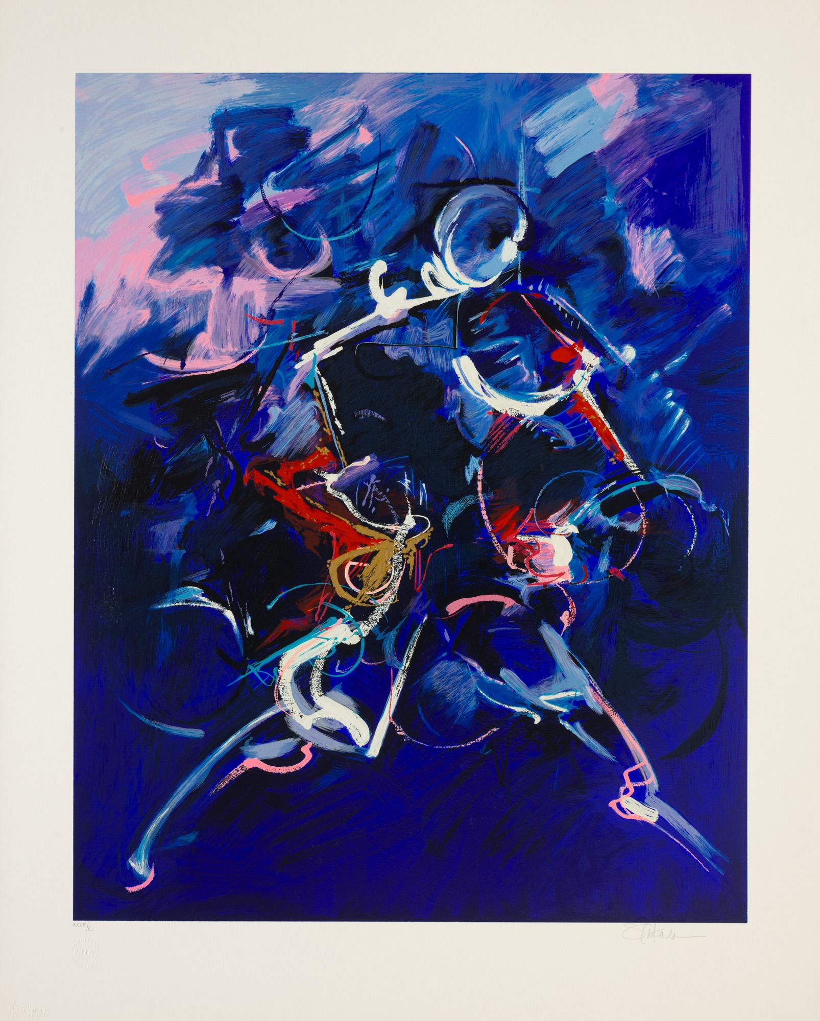 Seikichi Takara Abstract Print – Taiko Odori, 1991
