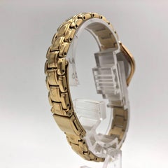 Seiko Gold-Tone Stainless Steel Black Dial Ladies Quartz Watch SUJ908